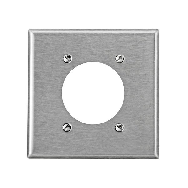 Leviton WALL PLATE SILVER 2GANG 84026-000